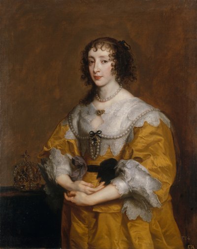 ヘンリエッタマリア女王、1636年。 作： Anthony van Dyck