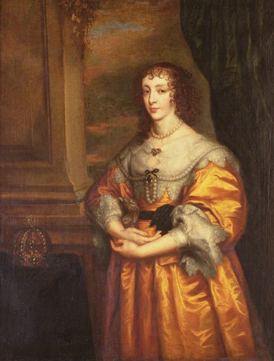 ヘンリエッタマリア女王、1633年頃 作： Anthony van Dyck