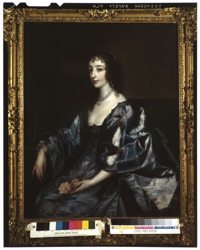 イングランドのヘンリエッタ女王マリア、1633〜38年頃 作： Anthony van Dyck