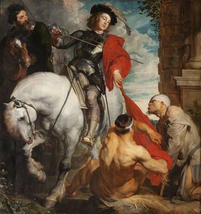 マントを分けるトゥールの聖マルタン 作： Anthony van Dyck