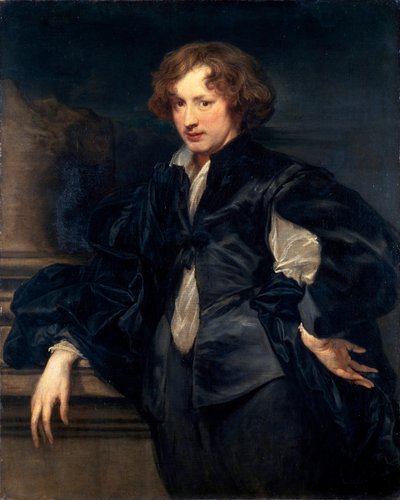 自画像、1622-1625。 作： Anthony van Dyck