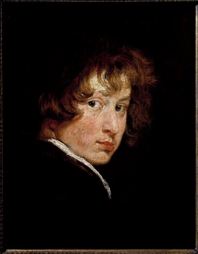 自画像」1614年頃（パネルに油彩 作： Anthony van Dyck