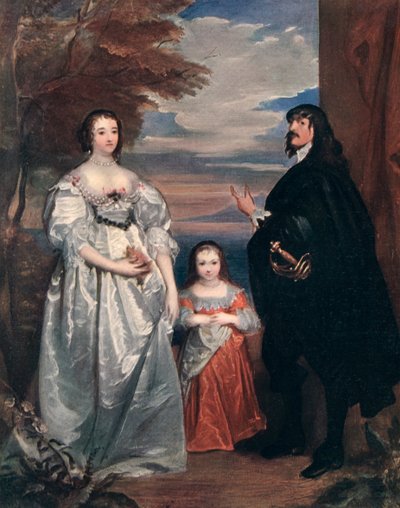 ダービーと子供の伯爵と伯爵夫人、1632-1641 1910。 作： Anthony van Dyck