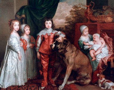 チャールズ1世の5人の最年長の子供、1637年。 作： Anthony van Dyck