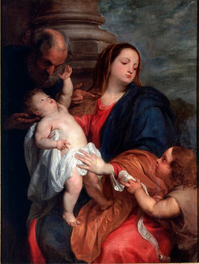 聖家族 アントニー・ヴァン・ダイク（1599-1641）の絵画 1621-1625年 約 Sun.123x94 cm ゲネス、コレクション バンカ・カリージ 作： Anthony van Dyck