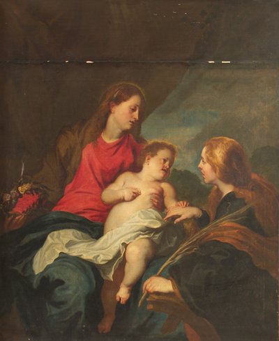 アレクサンドリアの聖カタリナの神秘的な結婚 作： Anthony van Dyck