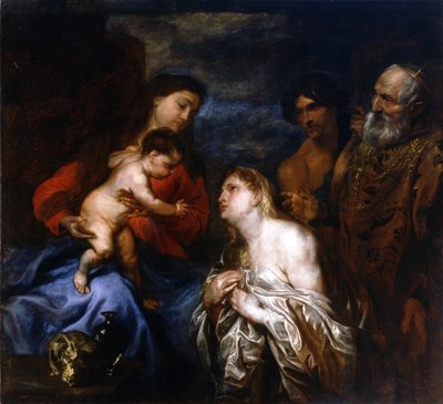 悔い改めた罪人との聖母子 作： Anthony van Dyck