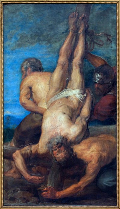 聖ペテロの殉教。アントーン・ヴァン・ダイク（1599-1641）作とされる絵画、油彩・キャンバス 作： Anthony van Dyck