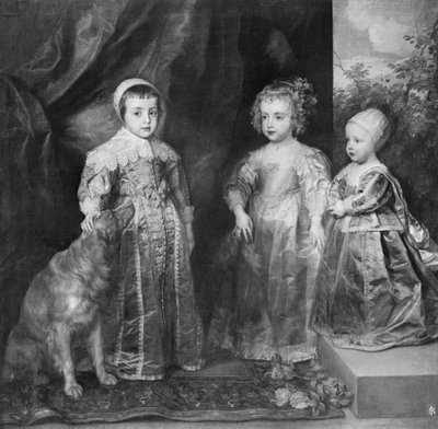 1630年代、イングランド国王チャールズ1世の3人の息子。 作： Anthony van Dyck