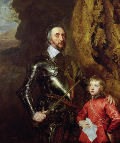 トマスハワード、アランデルの2代目伯爵と彼の孫のトーマス、後にノーフォーク公爵5世、1635-36 作： Anthony van Dyck
