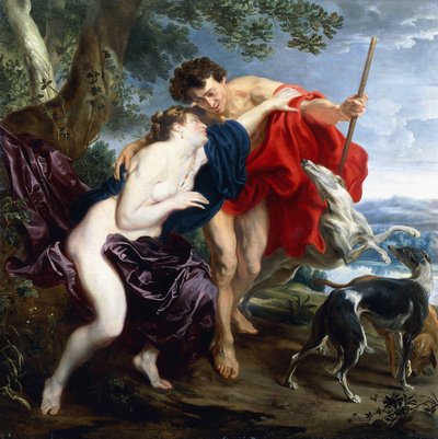 金星とアドニス、1621 作： Anthony van Dyck
