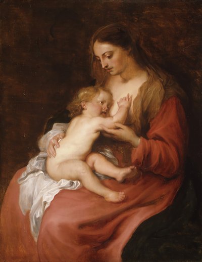 ヴァージンアンドチャイルド1620年。 作： Anthony van Dyck