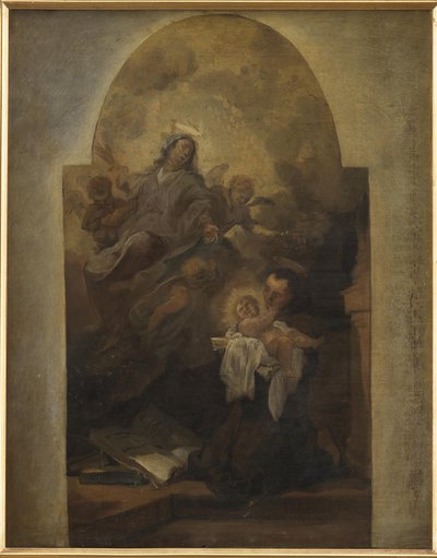 聖フランシスと聖母子 作： Anthony van Dyck