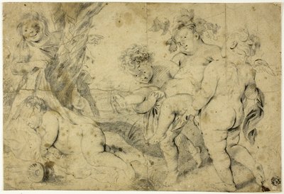 若きバッカスと仲間たち 作： Anthony van Dyck
