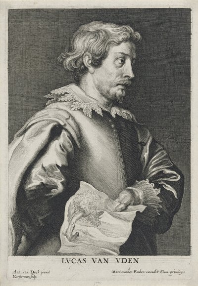 ルーカス・ファン・ウーデン、1630-1640ルーカス・フォルスターマンによるエッチング（1595-1675）（敷き紙に彫刻を施してエッチング） 作： Anthony van after Dyck