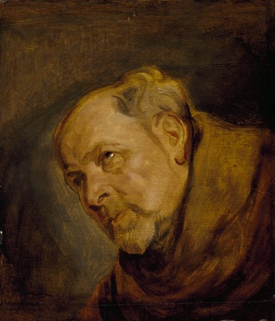 修道士の頭（Jan Malderus、アントワープの司教、Saint Bonaventuraとして） 作： Anthony van Dyck