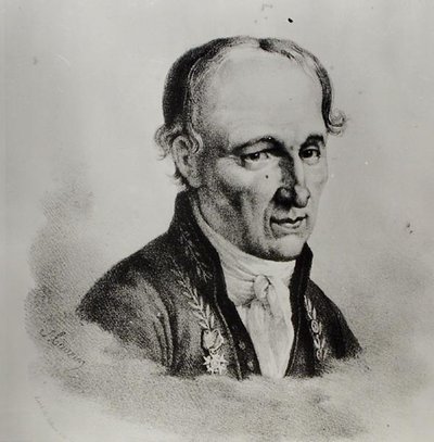 レネ・ユスト・ハウイ（1743-1822）の肖像（リトグラフ）（モノクロ写真） 作： Antoine (after) Maurin