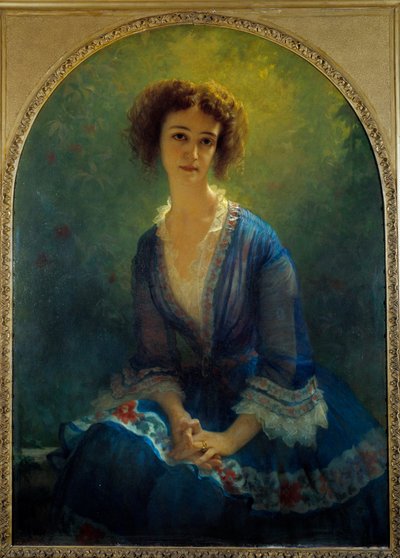 ウジェーヌ・パストレ伯爵夫人（旧セリーヌ・ド・ボーランクール）の肖像（1825～1900年） アーネスト・エベール（1817～1908年）の絵画 1851年 日1,16x0,84 m パリ、Musee Hebert 作： Antoine Auguste Ernest Herbert or Hebert