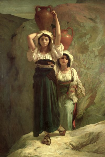 アルヴィートの少女、1855 作： Antoine Auguste Ernest Herbert or Hebert