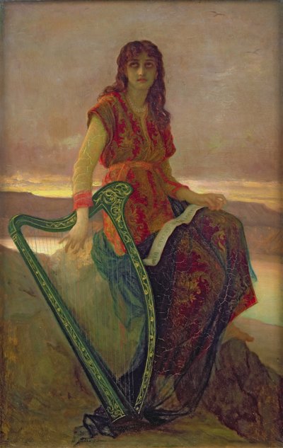 ハーピスト、1859 作： Antoine Auguste Ernest Herbert or Hebert