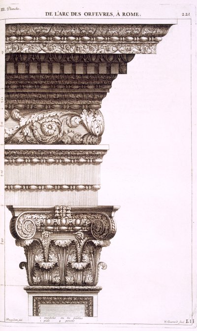 金銀細工師のアーチ、ローマ、1682年 作： Antoine Babuty Desgodets