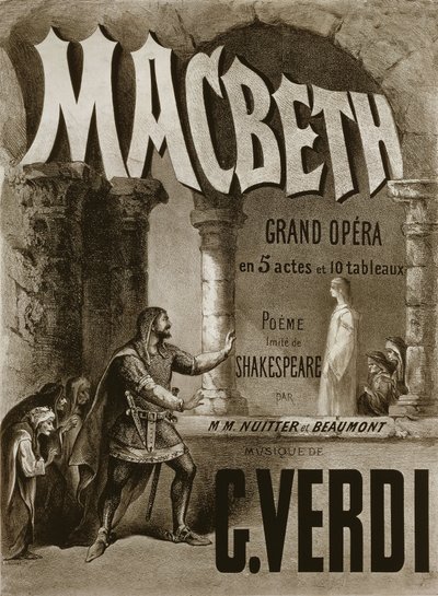 ジュゼッペ・ヴェルディによるオペラ「マクベス」のポスター (ポスター) 作： Antoine Barbizet