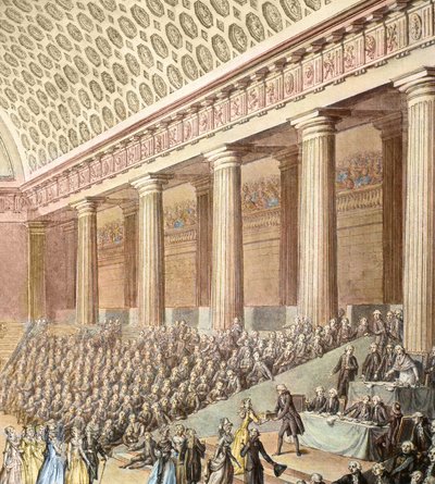 フランス革命。9月7日、国民議会に女性芸術家が作ったジュエリーを寄贈 作： Antoine Borel