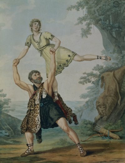 Andre Jean-Jacques DeshayesとJames Harvey d&39;Egvilleがバレエ-パントマイム「Hercules and Deianeira」でパブ。 1804 作： アントワーヌ・カルドン