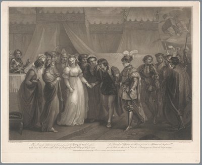 カトリーヌ・ヴァン・ヴァロワ・エン・コーニングヘンドリック・V・ヴァン・エンゲランド、1420年 フランスのキャサリン王女は、1419 年にイングランド王ヘンリー 5 世 (...) に贈呈 / La Princesse Catherine de France (...) (オブジェクトのタイトル) 作： Antoine Cardon