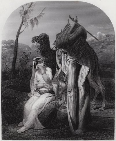 イサクのプレゼントを受け取るレベッカ（彫刻 作： Antoine Charles Horace Vernet
