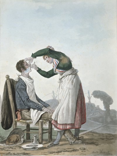 ひげをそるコリアー 作： Antoine Charles Horace Vernet