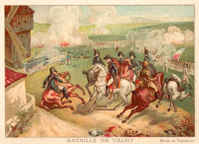 フランス、ヴァルミーの戦い、1792年（クロモリト） 作： Antoine Charles Horace Vernet