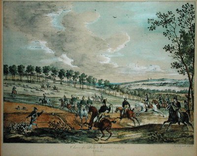 1819年4月29日、ベリエールで鹿を狩る 作： Antoine Charles Horace Vernet