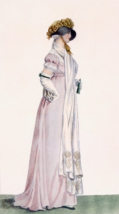 レディースプロムナードドレス、「Journal des Dames et des Modes」のイラスト、1804 作： Antoine Charles Horace Vernet