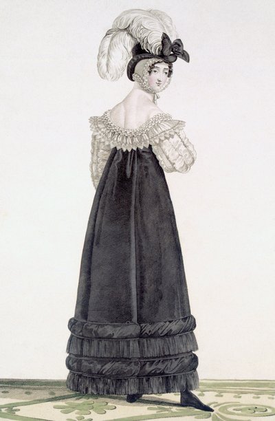 ジョルジュジャックガティーヌ（1773-1831）によって刻まれた、ベルベットモーニングドレスの女性、「すばらしい、素晴らしい」のプレート24、パブ。パリ、1797（アクアチントの彫刻） 作： Antoine Charles Horace Vernet