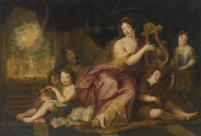 音楽の寓意。ルイ10世の自然の子供たちとマダムドメンテノン1635〜1719年の肖像 作： Antoine Coypel