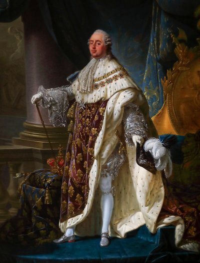 戴冠式の衣装を着たルイ16世 作： Antoine François Callet