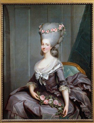 ランバルの王女、マリー・テレーズ・ルイーズ・ド・サヴォワ・カリニャンの肖像 作： Antoine François Callet