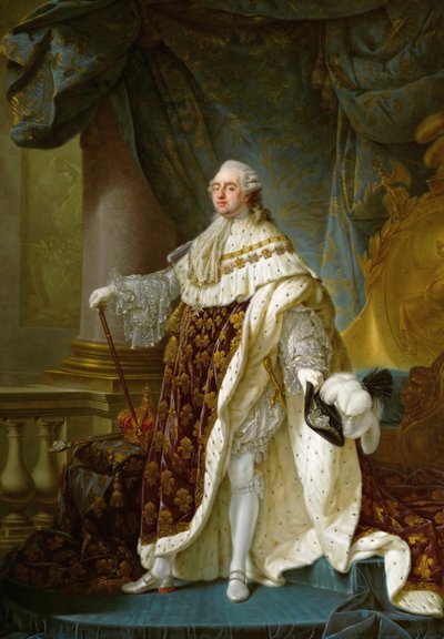 1779年の戴冠式ローブにおけるルイ16世1754-1793の肖像 作： Antoine François Callet