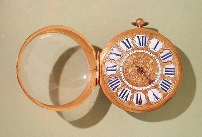 時計、1685年頃（金メッキ真鍮＆エナメル） 作： Antoine Gaudron