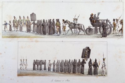 死刑を宣告されたアントワーヌ・ジャン・バティスト・トマ（1791-1834）水彩画 作： Antoine Jean Baptiste Thomas