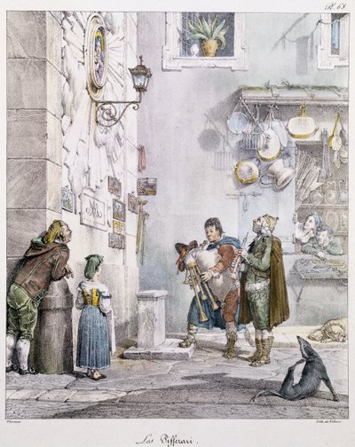 アントワーヌ＝ジャン＝バティスト・トマ（1791-1833）作「笛吹きたち」。19世紀の作品です。 作： Antoine Jean Baptiste Thomas