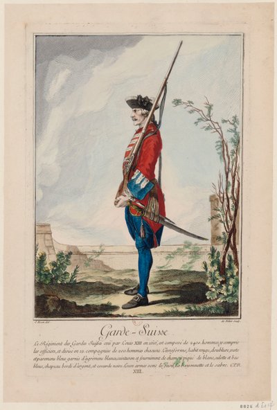 スイス衛兵 スイス衛兵、1756年。 作： Antoine Jean De Fehrt