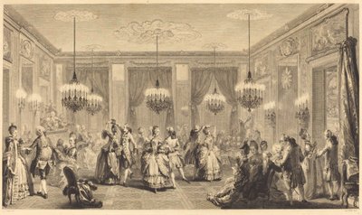 ドレスアップしたボール 作： Antoine Jean Duclos after Augustin de Saint Aubin