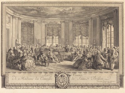 コンサート 作： Antoine Jean Duclos after Augustin de Saint Aubin