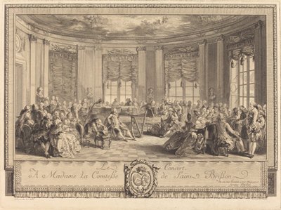 コンサート 作： Antoine Jean Duclos after Augustin de Saint Aubin