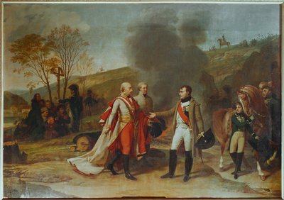 アウステルリッツの戦いの後、フランツ2世とナポレオン1世のインタビュー ... 作： Antoine-Jean Gros