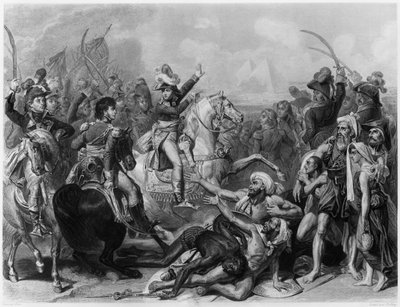 ジャンジャックフリリーによって彫刻されたピラミッドの戦いでのナポレオンボナパルト（b.1797） 作： Antoine Jean Gros
