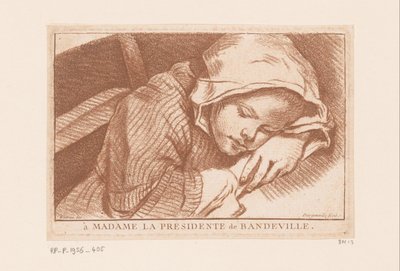 眠っている女の子 作： Antoine Joseph Dezallier d