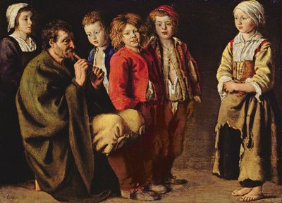 ビレッジパイパー、1642年（銅に油彩） 作： Antoine Le Nain